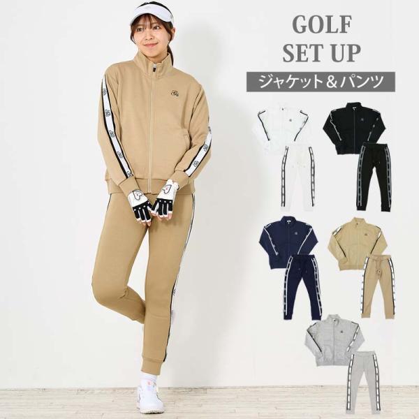 ゴルフウェア レディース 上下セットアップ gs GOLF ジップアップ