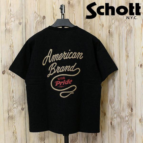 Schott ショット ROPE HENLEY T-SHIRT 782-6134010 ロープヘンリー 半袖Tシャツ 綿100％ コットン トップス メンズ 人気 ブランド 春 夏