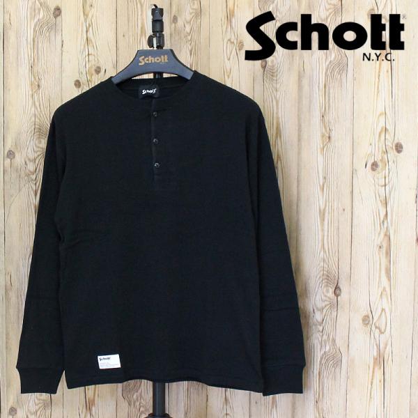 Schott ショット KNITTING HENLEY LS T-SHIRT 782-6230014 ヘンリーネック tシャツ ロングTシャツ ロンT 長袖Tシャツ メンズ ブランド