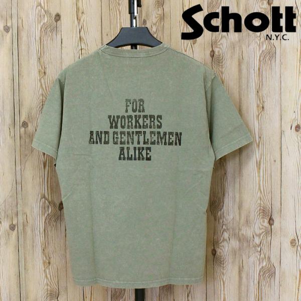 送料無料 Schott ショット FOR WORKERS AND GENTLEMEN ALIKE T-SHIRT 782-5234004 半袖Tシャツ 綿100％ コットン トップス メンズ 人気 ブランド 春 夏 ネコポス Schott N.Y.C（ショット） Schott FOR WORKERS AND GENTLEMEN ALIKE T