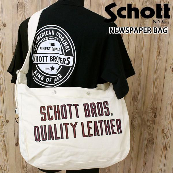 Schott N.Y.C（ショット） Schott ロゴプリント NEWSPAPER BAG