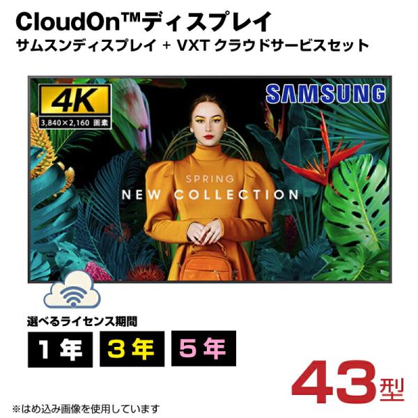 Samsung QM43C 43インチ 4K UHD モニター 本体 サイネージ SAMSUNG（サムスン） 【車上渡し】SAMSUNG クラウド型デジタル