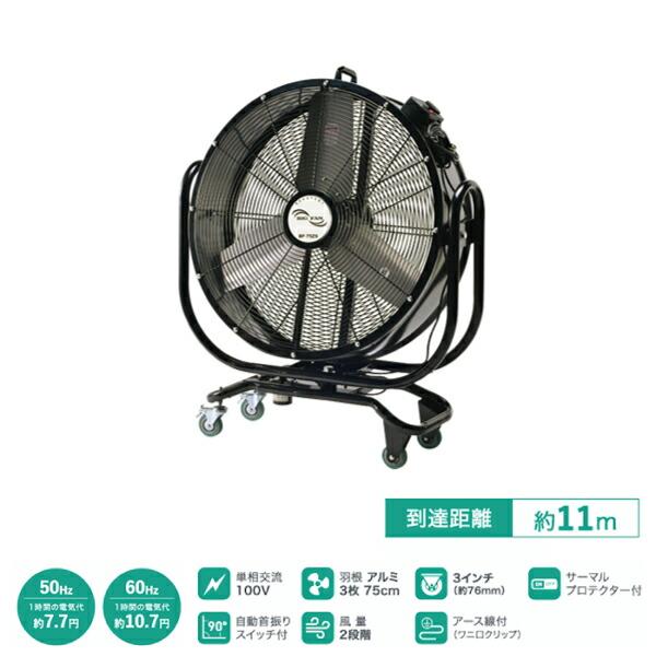 ナカトミ 75cm首振りビックファン 全閉式 (単相100V) (重量：34.5kg