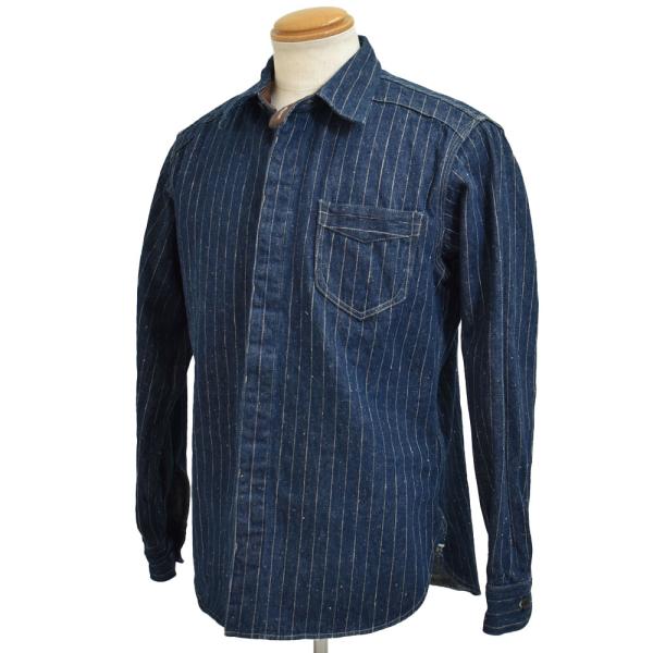 DELUXEWARE（デラックスウエア） シャツ DENIM NEL SHIRT 長袖デニム
