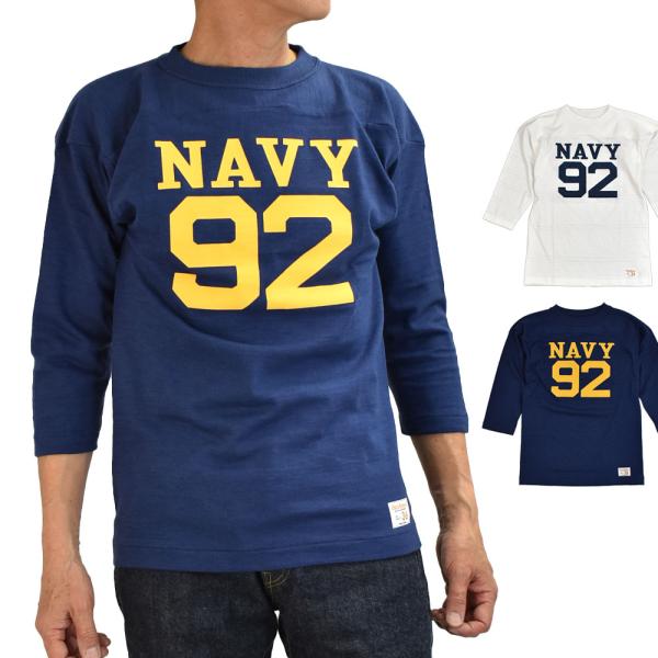 WAREHOUSE ウエアハウス tシャツ Lot 4063 7分袖フットボールT NAVY 92