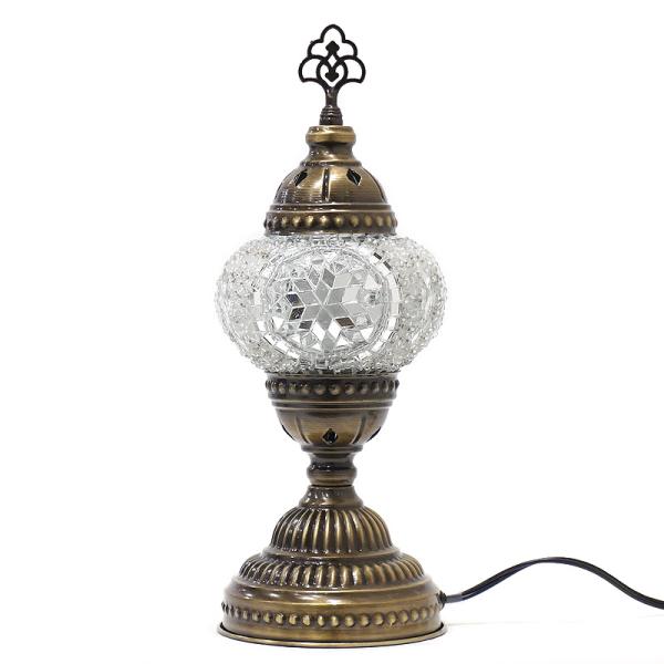 【ドバイ　トルコ　モザイクテーブルランプ　ランプ　ガラスランプ トルコ製 モザイクガラス テーブルランプ LS-M118 (LEDサービス球付