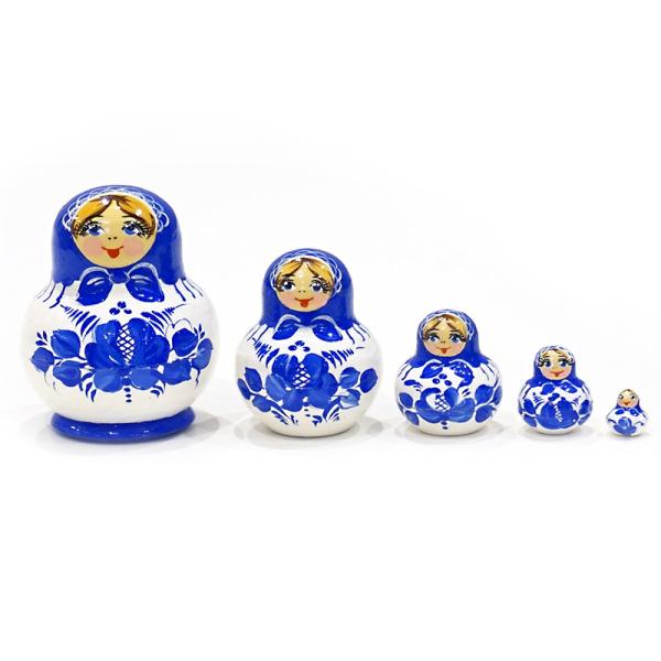 ロシア ガリーナ・チェーホワ作 ミニマトリョーシカ（5P） MAT-089