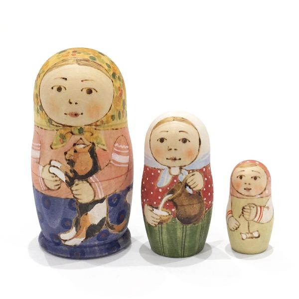 ロシア雑貨☆木製Box(大) 小物入れ マトリョーシカ オーナメント オリガ作