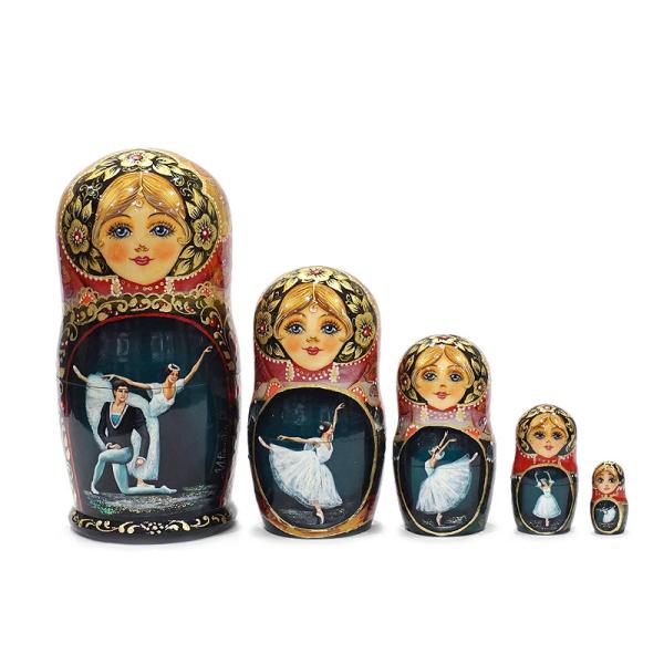 ロシア サンクトペテルブルグ バレエマトリョーシカ（5P） MAT-112