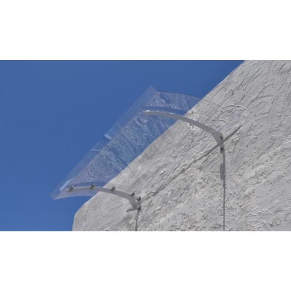 庇 W140xd70 玄関庇 後付け 自転車置き場 後付け Diy 送料無料 デザイナーひさし 送料無料 スカイラインモデル クリア シルバー W140xd70 玄関庇 おしゃれ 日よけ 雨よけ 勝手口 窓 バルコニー Sky140cl Si ひさしっくす