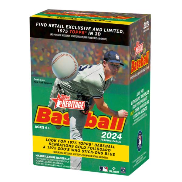 2024 Topps Heritage Baseball - Value Box8 パック/ボックス (カード 9枚/パック)内容によってはパック内カード枚数が5 - 8枚になる場合ございます・注文完了後は自動的に発送手続きに進みますので、...