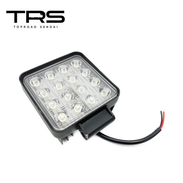 TRS LEDワークランプ 作業灯 白 ホワイト 角型  LED16 12/24V共用 防水 IP67 326008