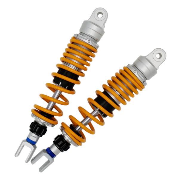 汎用 320mm リアサスペンション 左右セット 減衰力調整 イエロー