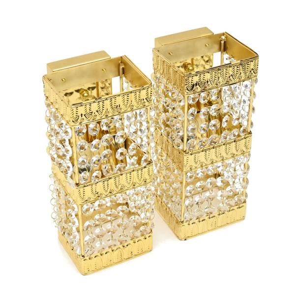 2個セット トラック 車 シャンデリア デコトラ 壁掛け シャンデリア 壁掛け 2個セット ゴールドメッキ クリスタル デコトラ