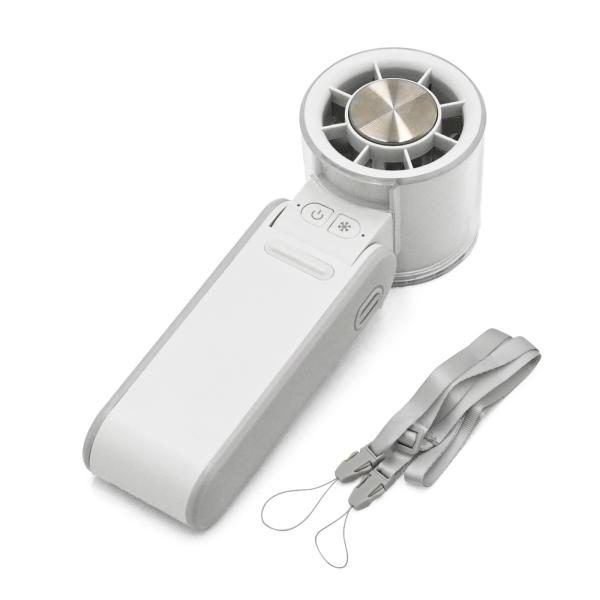 ハンディファン 冷却プレート 携帯扇風機 首掛け扇風機 Type-C 充電式 手持ち扇風機 卓上 小型 スタンド機能 折り畳み式 ホワイト
