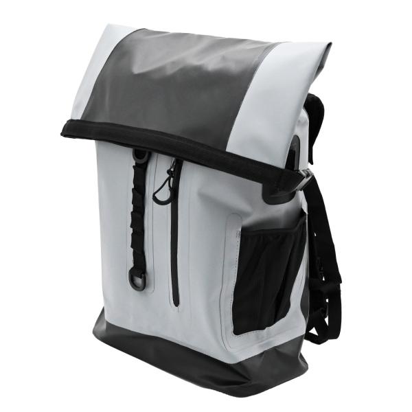 waku fimac 防水バックパック ロールトップ構造 グレー 大容量仕様 アウトドア 登山 釣り マリンスポーツ 防滴リュック かばん