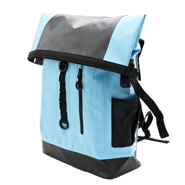 waku fimac 防水バックパック ロールトップ構造 スカイブルー 大容量仕様 アウトドア 登山 釣り かばん 防滴リュック マリンスポーツ