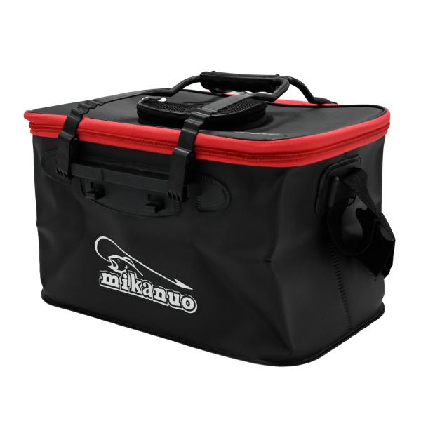 waku fimac フィッシングバッカン 23L ブラック エアーポンプ付き 折りたたみ式 メッシュ蓋付き 釣り用バッグ