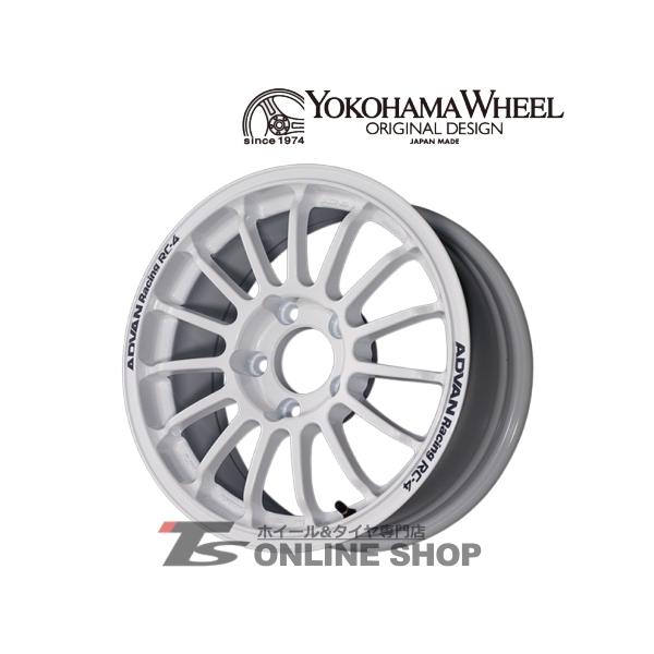ADVAN Racing RC-4 6.5J-15インチ (38) 4H/PCD100 RW ホイール1本  