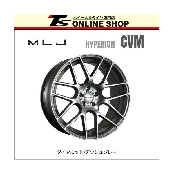 ギフト ホイール新品 1本のみ MLJ ハイペリオン CVM DCアッシュグレー