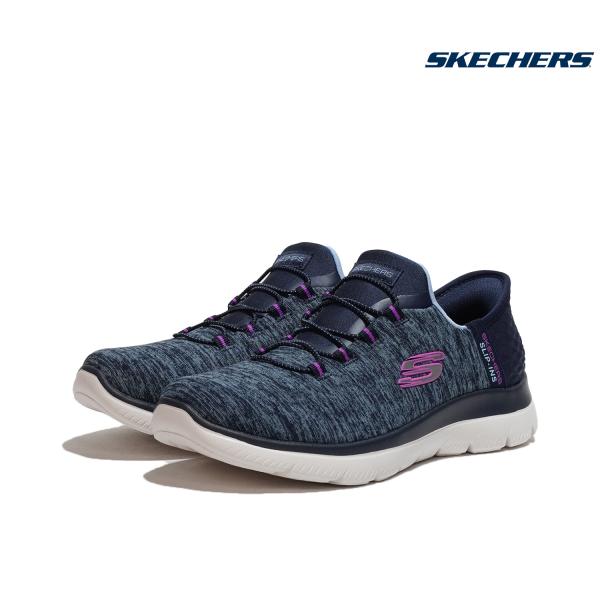 スケッチャーズ スリップインズ レディース ワイドモデル スニーカー ハンズフリー SKECHERS 149937W NVPR SUMMITS DAZZLING HAZE Slip-ins