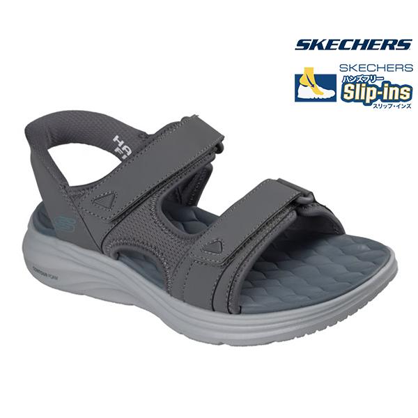 スケッチャーズ スリップインズ メンズ サンダル ハンズフリー SKECHERS 232799 CCBL CONTOUR FOAM SANDAL - ZAYDER Slip-ins チャコール/ブルー 26SS