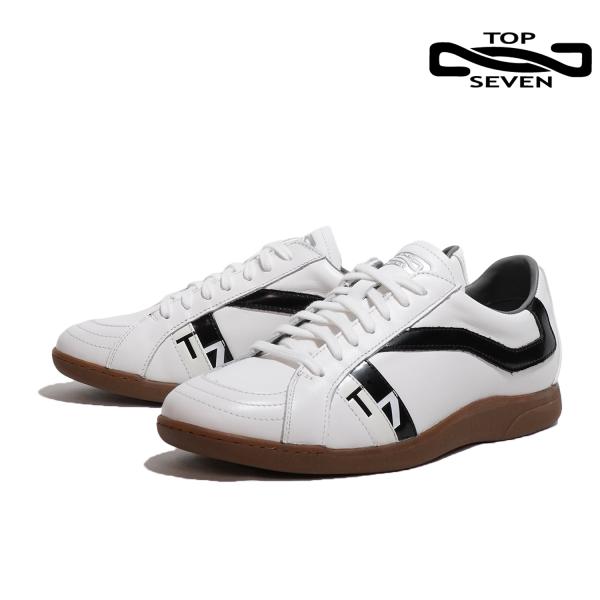 トップセブン スニーカー TOP SEVEN T7-AT812 NS WHITE/BLACK メンズ レディース 靴 レザー カジュアル 25FW