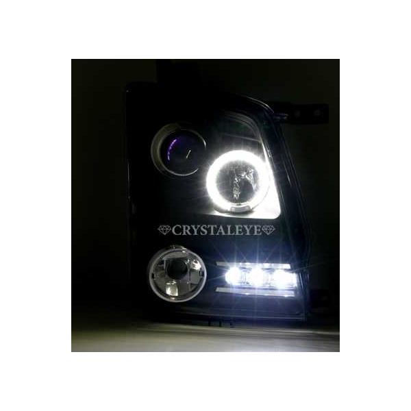 ワゴンR MH21/22系 ダイアモンドLEDイカリングプロジェクターヘッド 
