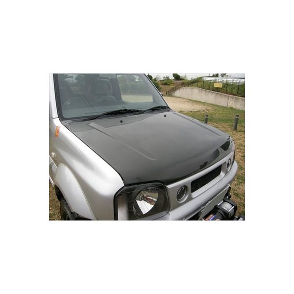 ジムニー シエラ JB43 1-8型 ボンネット FRP製 黒ゲルコート : エアロ