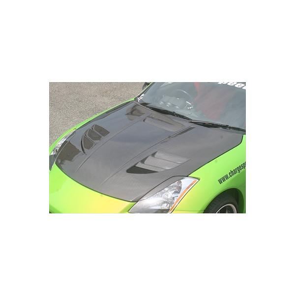 Z33 前・中期 ボンネット ダクト付（FRP製） : エアロ.カスタムパーツ