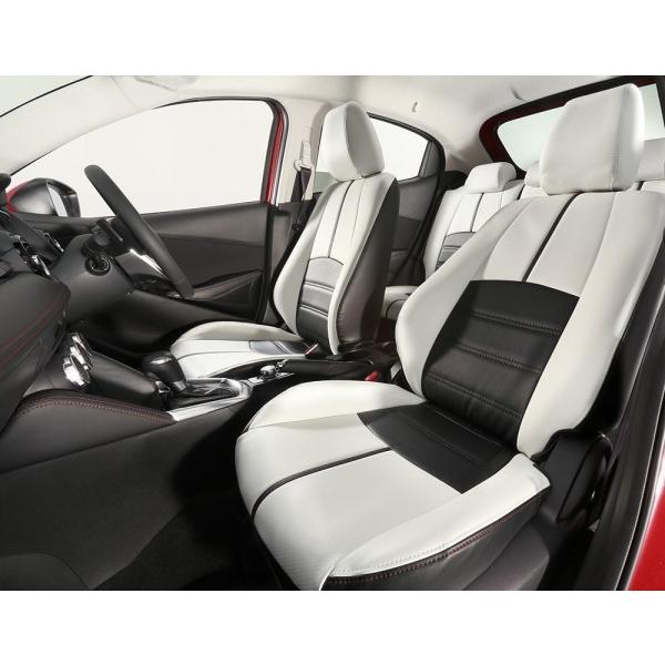 デミオ Dj プレミアムフィットシートカバー ブラック ホワイトレザー レッドステッチ 長納期商品 エアロ カスタムパーツのtoptuner 通販 Paypayモール