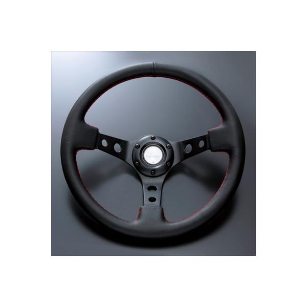ステアリング D1 SPEC DEEP 70 33Φ レッドステッチ : エアロ.カスタム