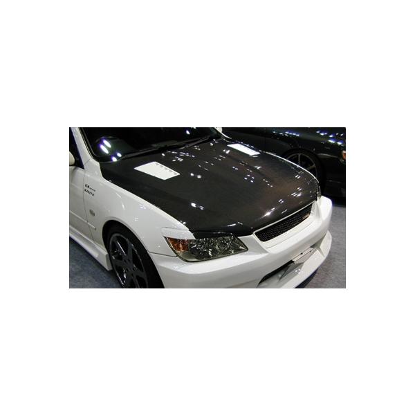 ALTEZZA カーボンボンネット ダクト無 クリア塗装済み : エアロ