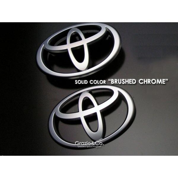 86 Zn6 後期 16 8 ソリッドカラーエンブレム フロントtマークのみ 幅1mm ブラッシュドクローム エアロ カスタムパーツのtoptuner 通販 Paypayモール