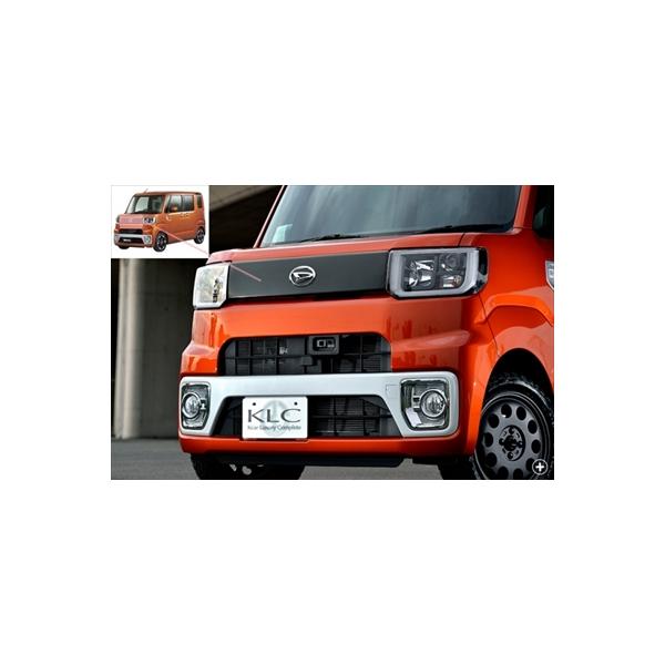 ウェイク LA700/710前期用 フロントグリルカバー カーボン調