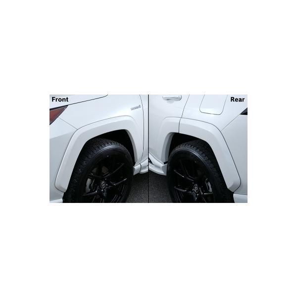 50系 RAV4 LXカラードオーバーフェンダー (6ピースセット) : エアロ