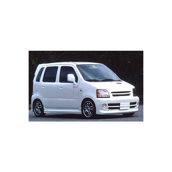 【メーカー不明】ワゴンR MC21前期RR用 社外サイドステップ WAGON R MC21S サイドステップ 塗装済み : エアロ.カスタムパーツの