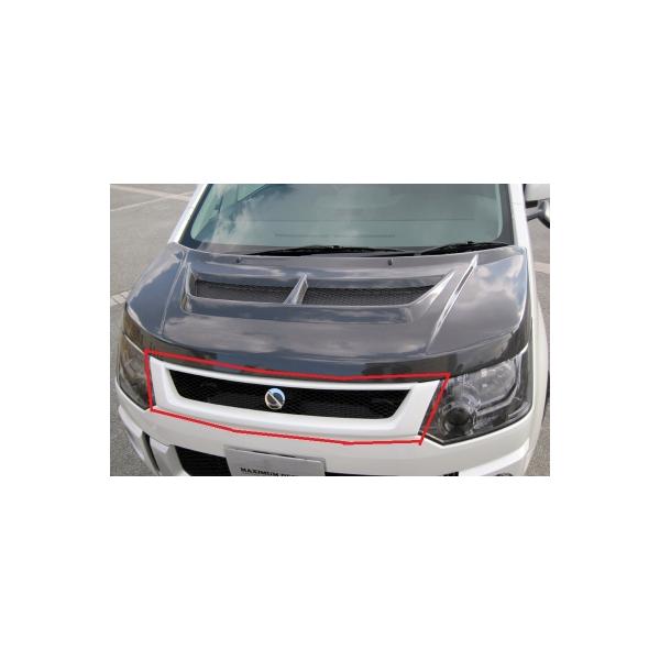 デリカ D:5 前期用 フロントグリル カーボン 取付込 : エアロ.カスタム