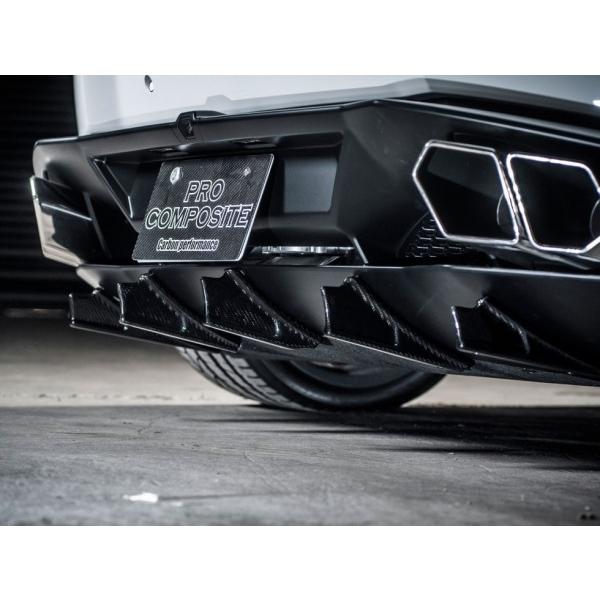 ウラカン LP610 リアアンダーディフューザー 5ピース カーボン製クリア塗装済