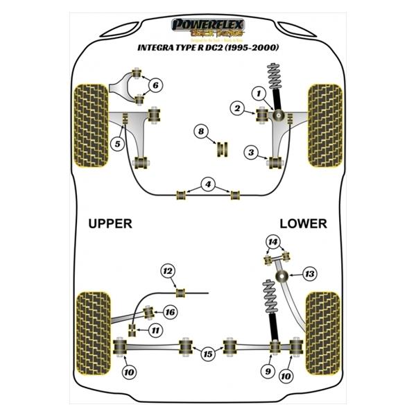 DC5 インテグラ タイプR リア アッパーアーム アウターブッシュ (24