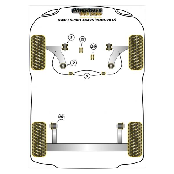 ZC32S スイフトスポーツ フロント スタビライザーブッシュ(3) 23MM