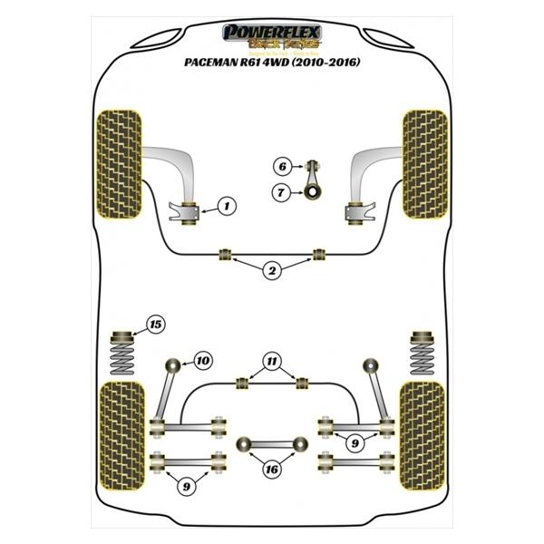 BMW Mini R61 Paceman 4WD 2013�`2016 ���A �f�t ���A�}�E���e�B���O�u�b�V���C���T�[�g (16)