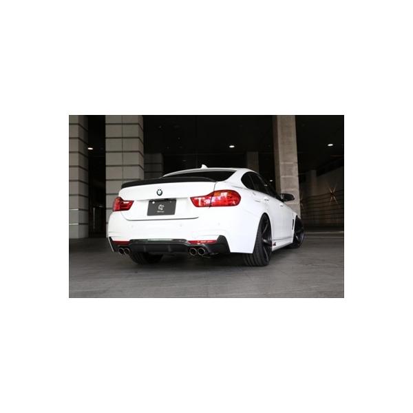 BMW 4Series F36 グランクーペ M-SPORT用 リアディフューザー カーボン製 420i/428i用 デュアル4テール ※ 3D デザイン社 4
