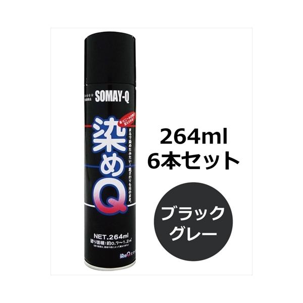 染めQブラック264ml 6個 染めQエアゾール 264ml 6本セット ブラックグレー : エアロ.カスタム