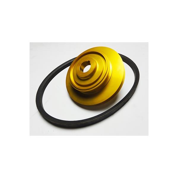 ビート 軽量エアコン回転数減速クランクプーリー (専用ベルト付