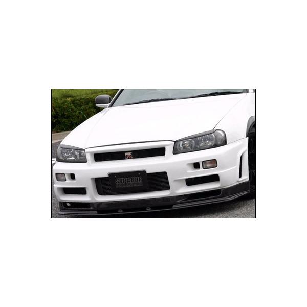 BNR34 GT-R用 社外 リップスポイラー 標準車用 スーペリア カーボン フロントリップスポイラー スカイライン GT-R