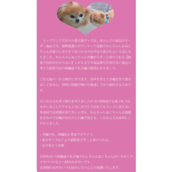 元祖 軽量迷子札首輪 犬 迷子札 Mサイズ 日本製 小型犬 中型犬 刺繍なので文字が消えない 首周り23ｃｍ前後から制作可能 Topwan 名前入 名入れ 刺繍ネーム首輪 Buyee Buyee Japanese Proxy Service Buy From Japan Bot Online