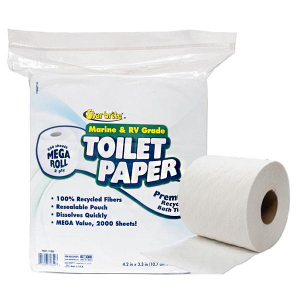 スターブライト社の水に浸すと自然崩壊をするマリン用トイレットペーパーです。このトイレットペーパーは水に浸すと自然崩壊をするため通常のペーパーのように固まらないのでトイレのつまりが大幅に解消されます。通常のトイレットペーパーに比べると随分割高...