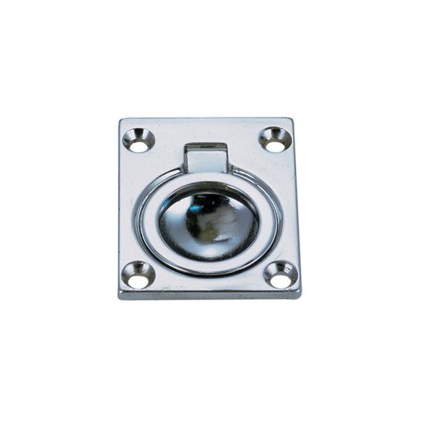 米国PERKO社製のリング付きプル金具です素材はマリングレードPERKOクローム亜鉛メッキを使用ハッチドアのプルアップとしてお使いください軽量ですサイズ：44ｍｍｘ35ｍｍ1個入り