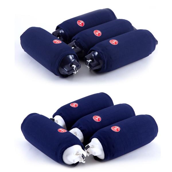 インターコム社製ツインアイフェンダーT-2【4個セット・プレミアムカバー付き】両端に直径20mmロープ取付用穴が付いていて縦横どちらでも使用可能です。しっかりとした肉厚の高品質ボートフェンダー。UVプロテクト添加剤、硬化防止剤を使用し、耐久...